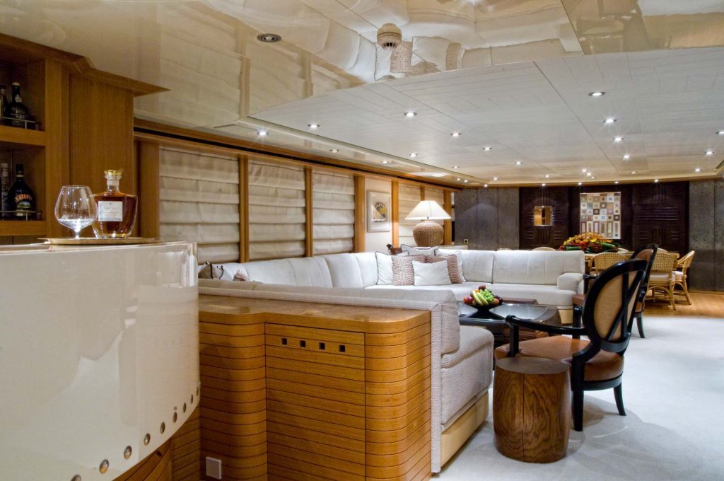 saloon on luxury superyacht